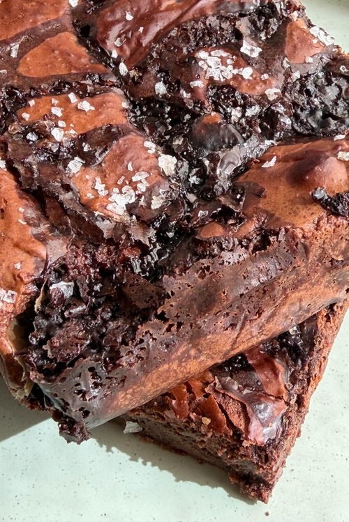 Lovely Day - Big & Gooey Guinness & Sea Salt Brownies